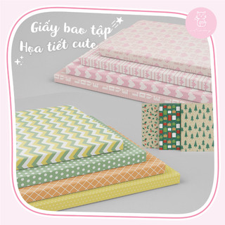 (Lẻ) Giấy Bao Tập Họa tiết nhiều màu Pastel Xinh Xắn Cực Dễ Thương Hottrend