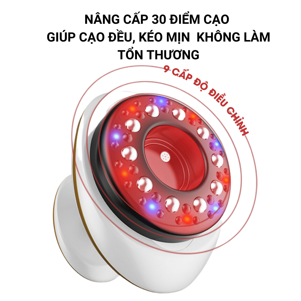 Máy giác hơi massage phiên bản nâng cấp có ánh sáng đỏ, lực hút mạnh, với 30 điểm massage, tặng kèm 1 lọ tinh dầu