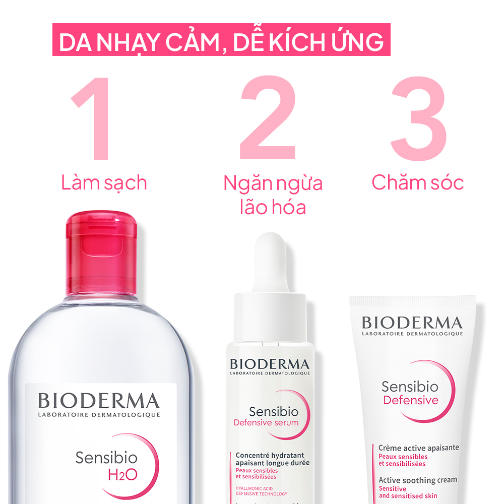 [HB Gift] Tinh chất dưỡng ẩm và làm dịu dành cho da nhạy cảm Bioderma Sensibio Defensive Serum - 4ml