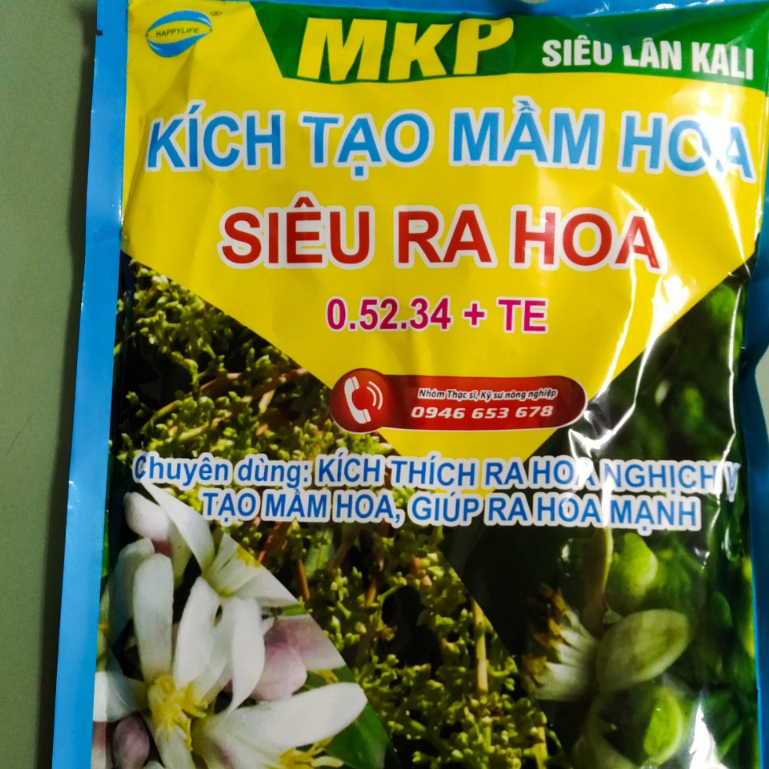 Phân Bón MKP 0-52-34 Gói 1Kg GIÚP PHÂN HÓA MẦM HOA206