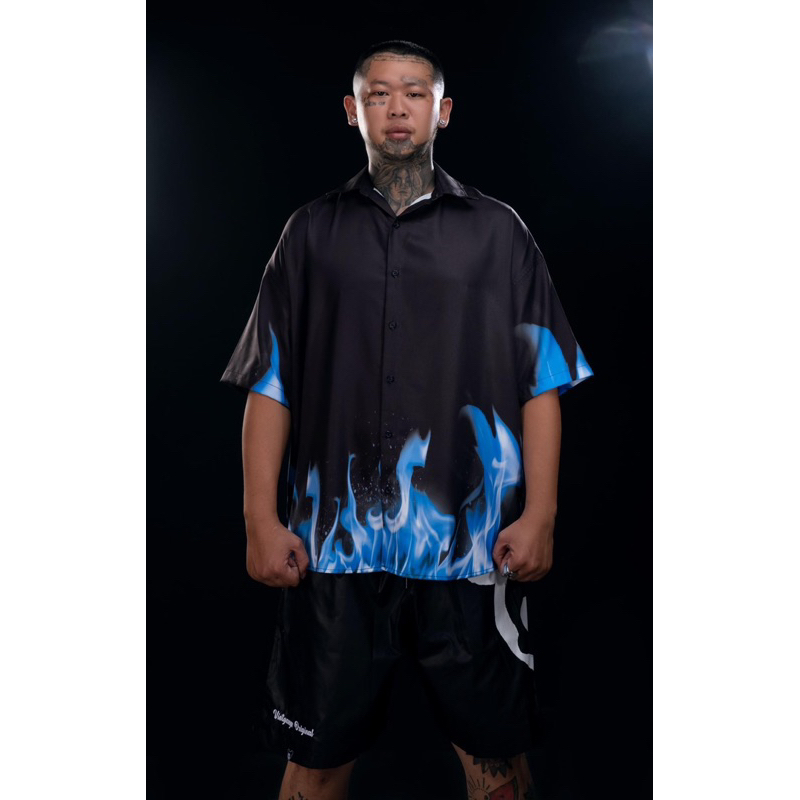 Vietgangz Shirt BLUE FIRE