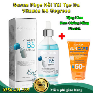 Serum phục hồi, tái tạo da tổn thương GoGreen SERUM VITAMIN B5 (TẶNG KÈM KEM CHỐNG NẮNG FLOSLEK)