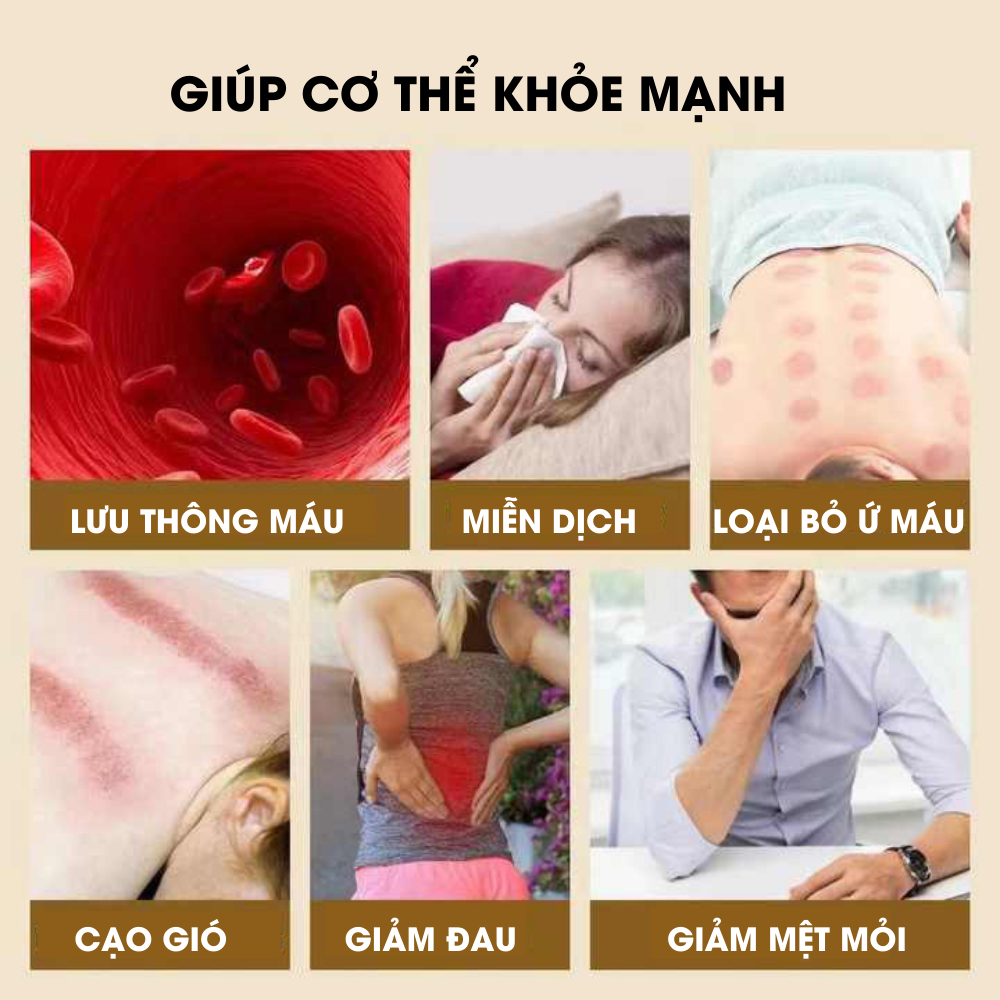 Máy giác hơi massage phiên bản nâng cấp có ánh sáng đỏ, lực hút mạnh, với 30 điểm massage, tặng kèm 1 lọ tinh dầu