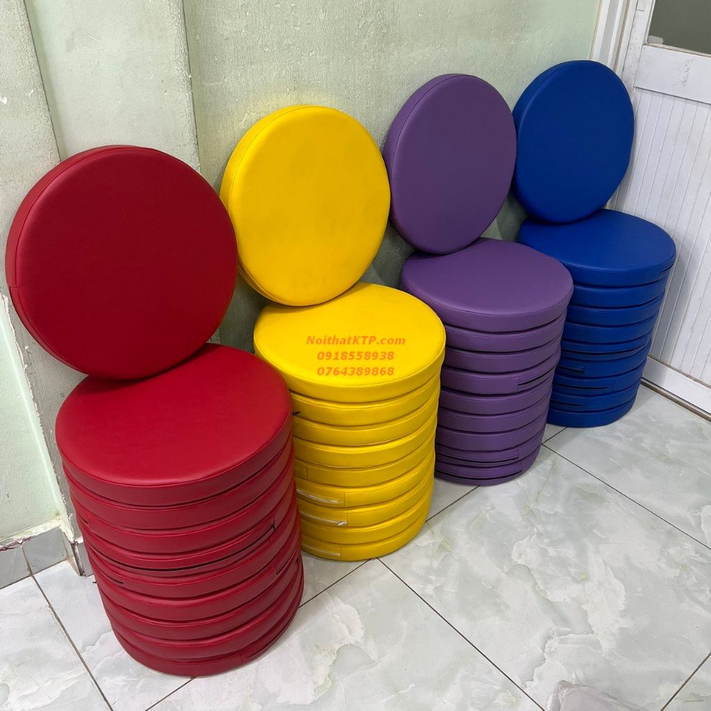 NỆM NGỒI TRÒN 39CM CHẤT SIMILI CAO CẤP ( Dày 5cm )