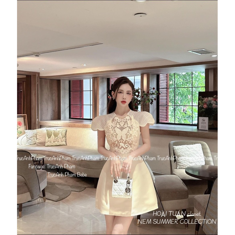 VÁY LƯỚI TAY BỒNG CÁCH ĐIỆU THIẾT KẾ