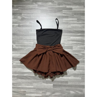 Áo 2 dây croptop thun gân kiểu basic