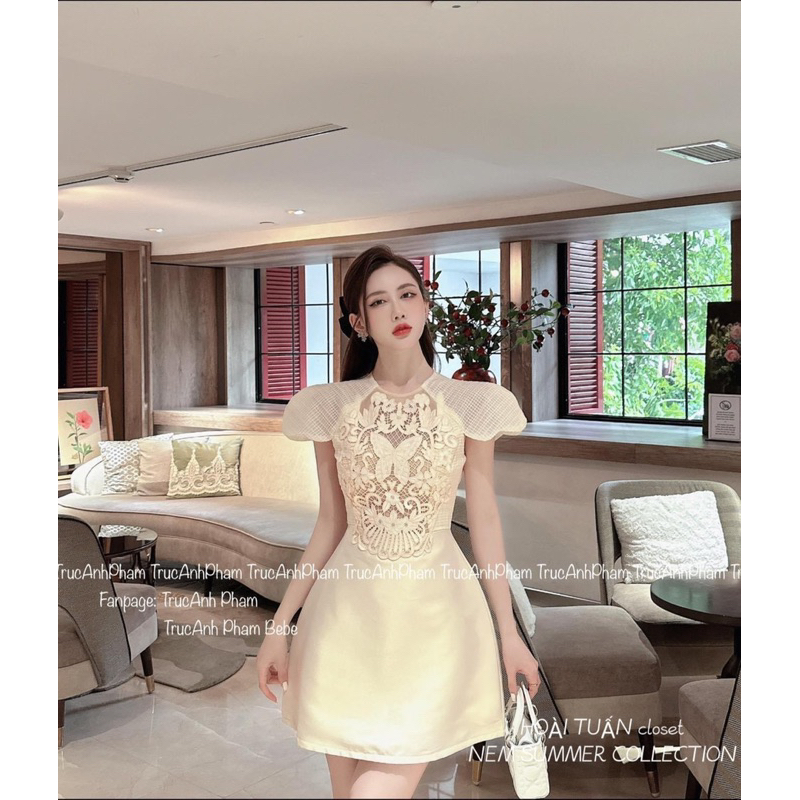 VÁY LƯỚI TAY BỒNG CÁCH ĐIỆU THIẾT KẾ