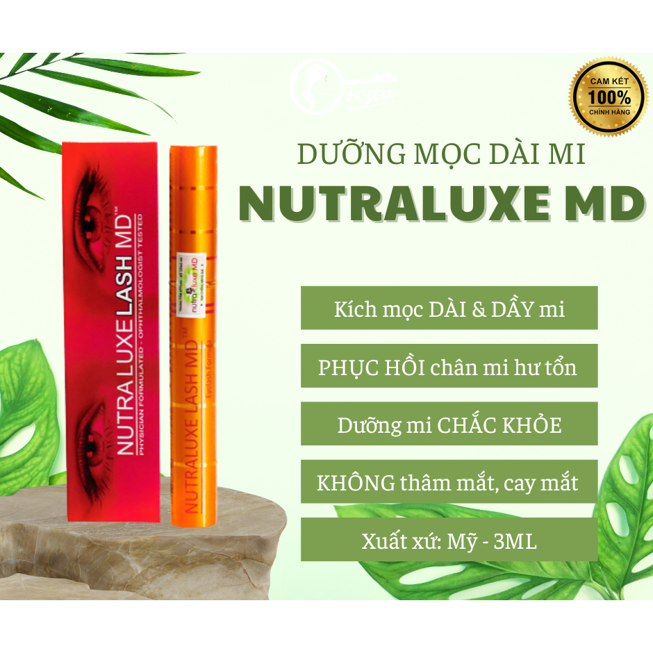 Dưỡng mọc dài mi NutraluxeLash MD Mỹ - Mi dài, Dầy, Đen hiệu quả sau 14 ngày (3ML)
