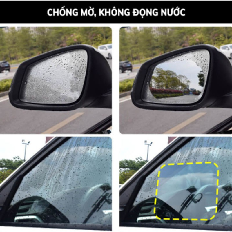 HCM - Miếng dán chống bám nước gương chiếu hậu ô tô