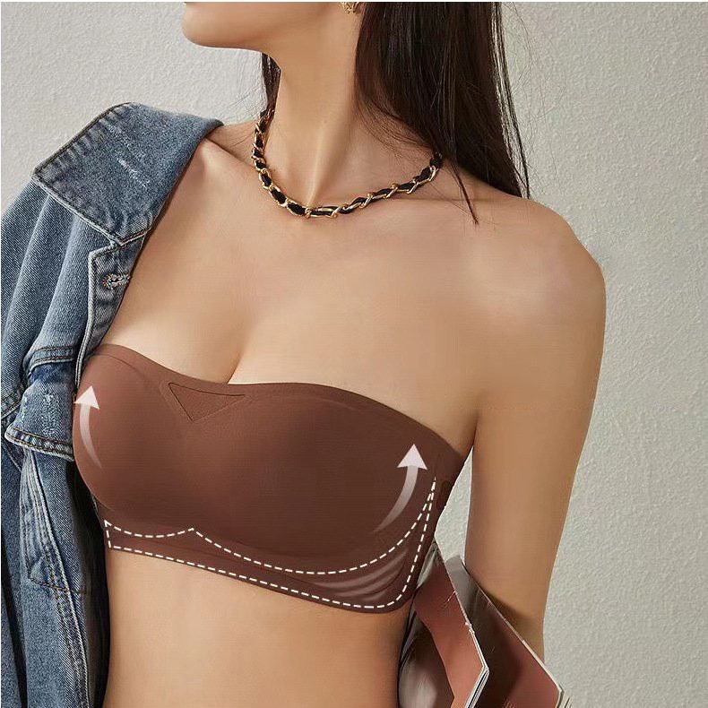 Áo Lót Nữ Quây Chống Tụt Chất Su Đúc Áo Ngực Không Dây Không Gọng Hàng Cao Cấp Siêu Hot MS.C76   [ J