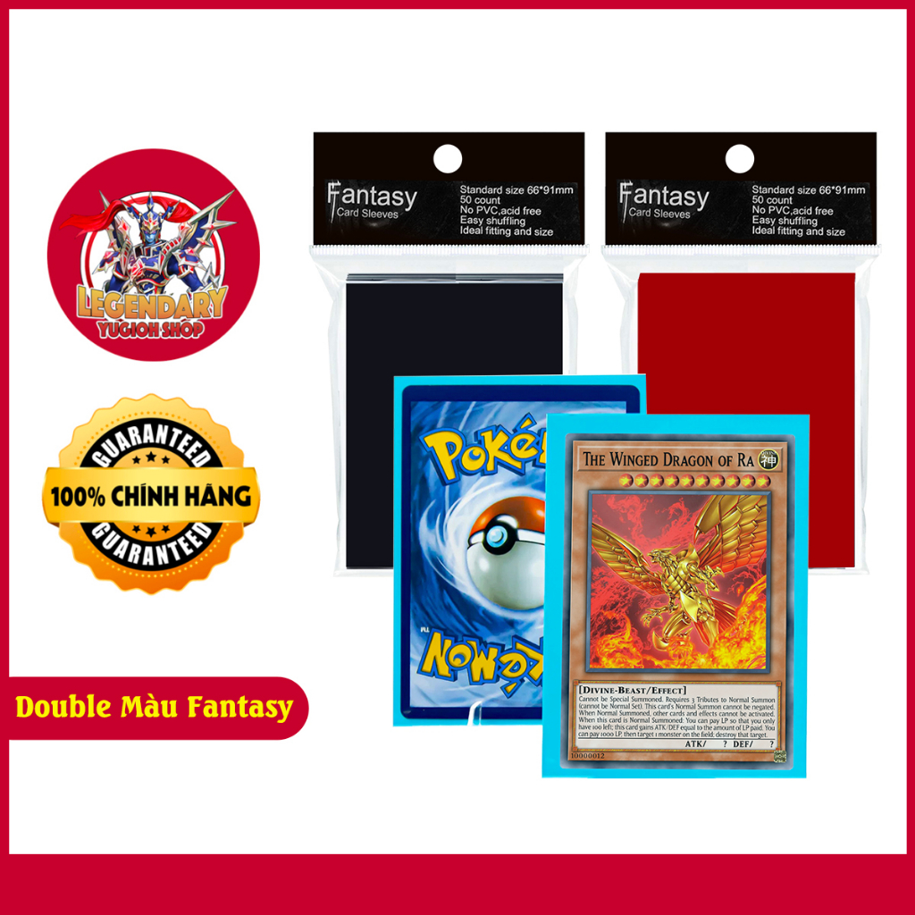 Bọc Bài - Sleeve Double Fantasy Chính Hãng 66x91mm Cao Cấp Siêu Bền Theo Tiêu Chuẩn