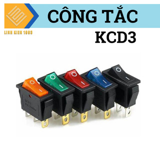 [ 2 CON ] KCD3 công tắc nguồn màu đỏ