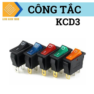 [ 2 CON ] KCD3 công tắc nguồn màu đỏ