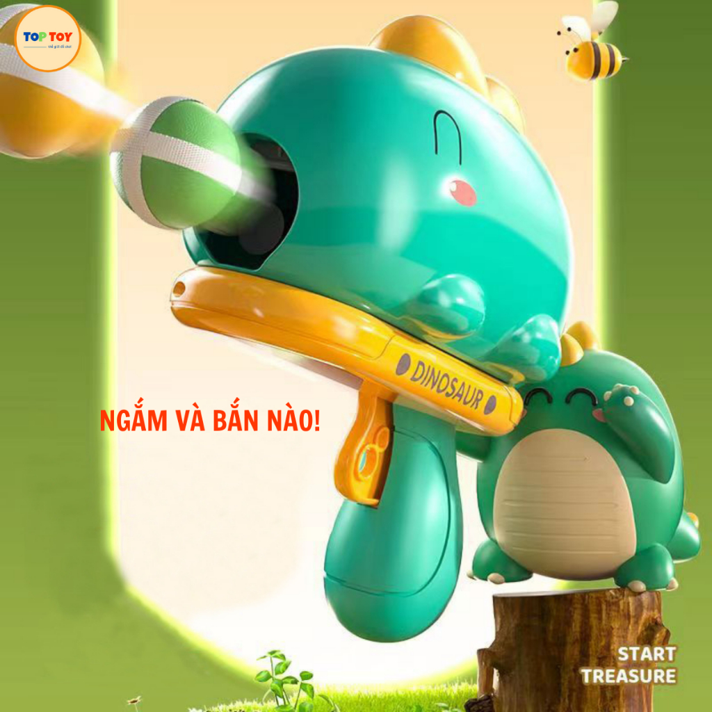 Súng Khủng Long Bắn Bóng Dính TOP-TOY, Kèm Bảng Phi Tiêu Bóng Dính Cho Bé Hình Con Vật Dễ Thương