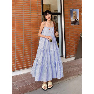 Váy Midi 2 Dây Sọc