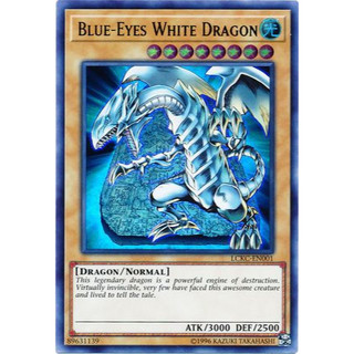 Lá bài thẻ bài Yugioh Blue Eyes White Dragon – Ultra Rare - Tặng bọc bài nhựa bảo quản