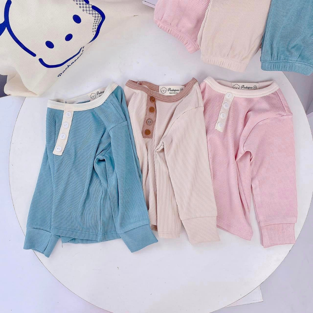 Set đồ bộ gân mềm cổ trụ- Peekaboo cho bé trai/ bé gái xinh ,đáng iu-Thời trang trẻ em-Baby Gap