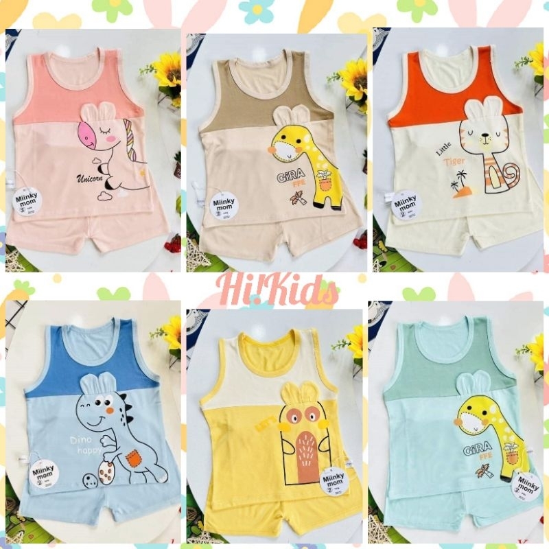 Bộ ba lỗ thun lạnh Minky cho bé (HK002)