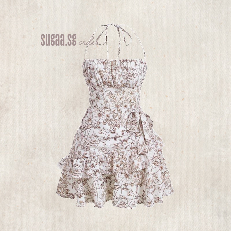 Đầm Hoa Cột Dây