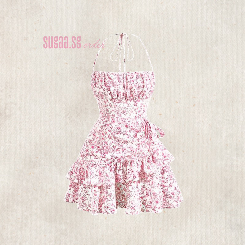 Đầm Hoa Cột Dây