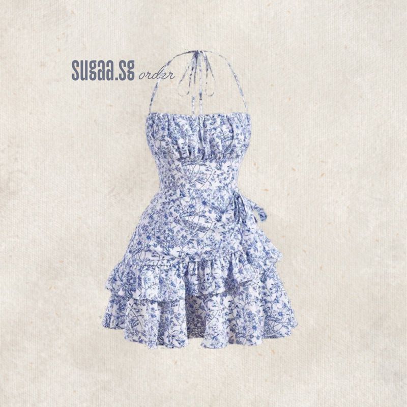 Đầm Hoa Cột Dây