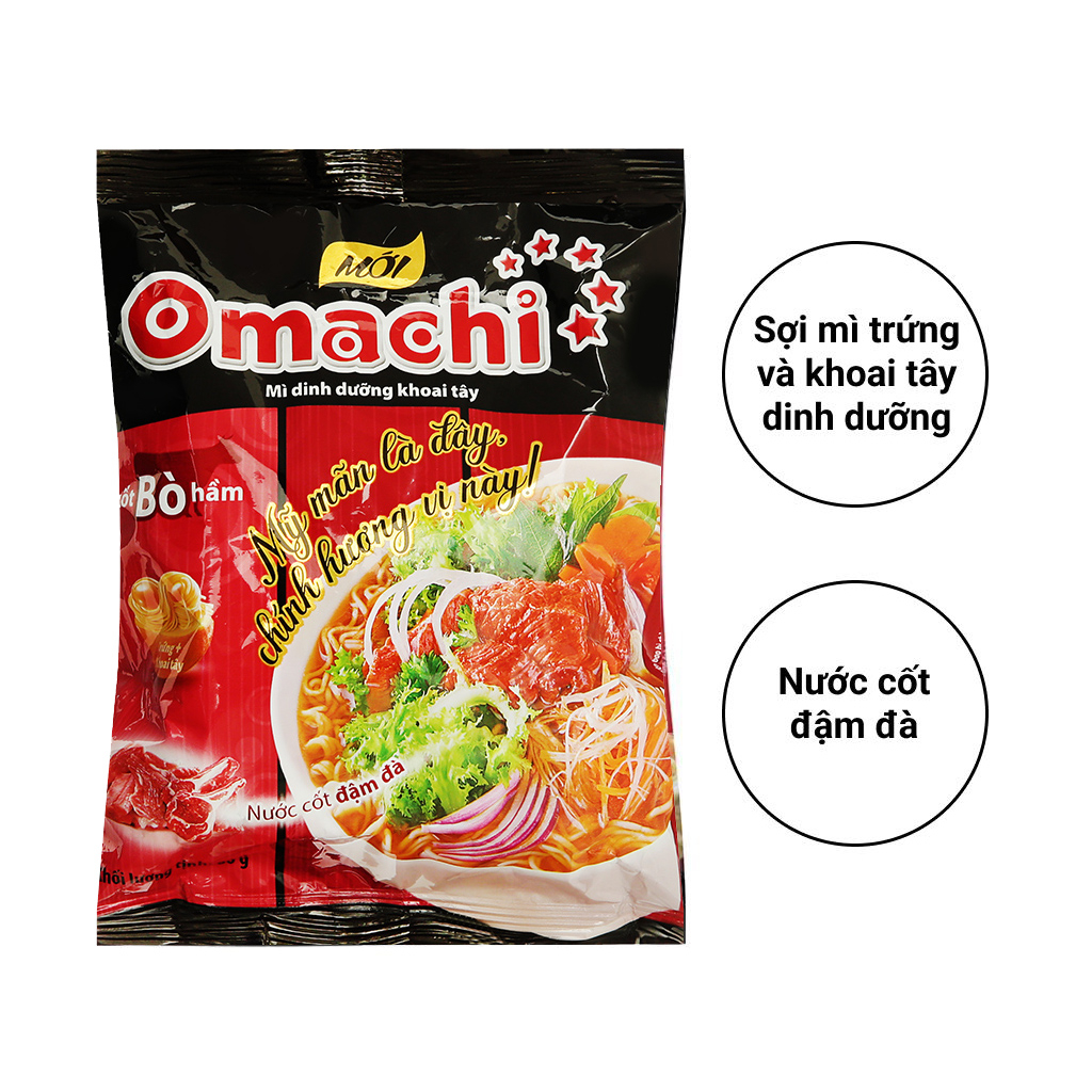Mì khoai tây Omachi xốt bò hầm 80g