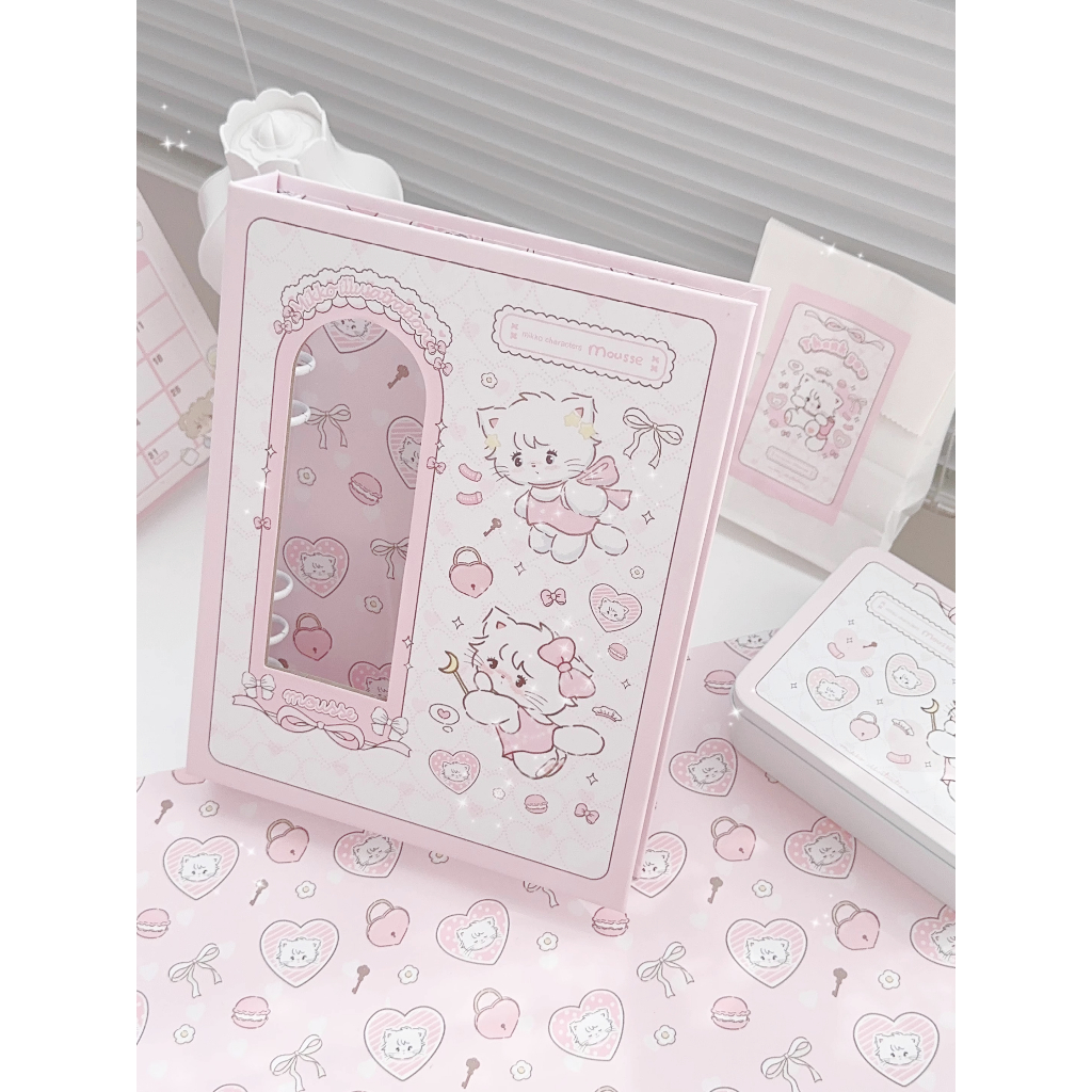 Sổ Tay Bìa Còng/ Blinder Size A5 Love Bean Phong Cách Lolita Dễ Thương