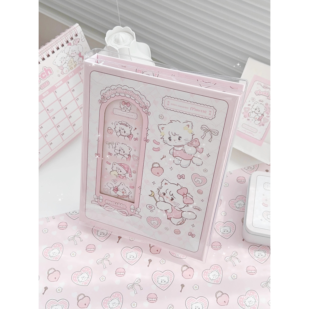 Sổ Tay Bìa Còng/ Blinder Size A5 Love Bean Phong Cách Lolita Dễ Thương