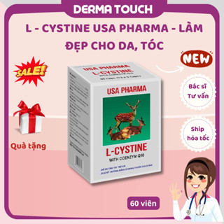 Viên uống L CYSTINE with Coenzyme Q10 Hộp 60 viên ,L - Cystine 500mg USA Pharma ngăn ngừa rụng tóc ,nám ,tàn nhanh