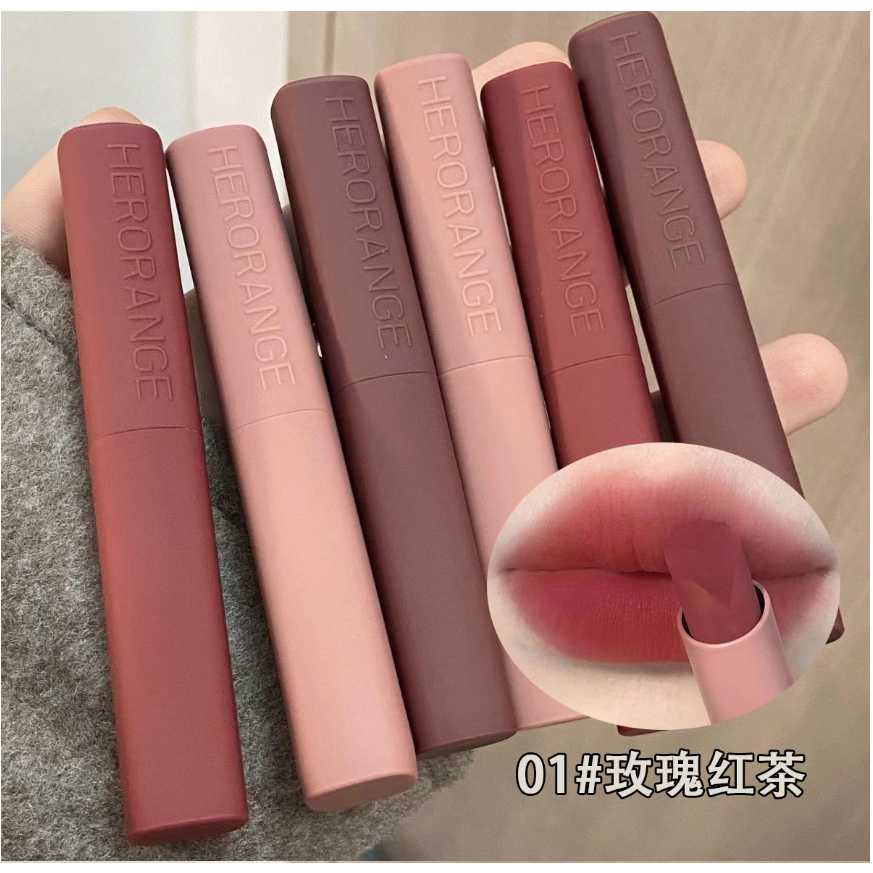 Son Lì Dạng Thỏi Herorange Bền Màu CHất Nhung Mịn Lâu Trôi ~My Delwyn~