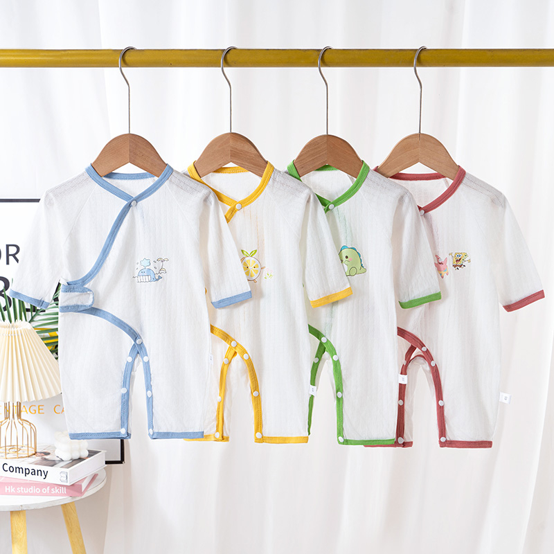 Bodysuit, body liền thân dài tay hè thu cotton cho bé trai và bé gái sơ sinh từ 3-12kg - BD44