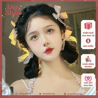 Kẹp tóc nơ tiểu thư kẹp tóc bằng Ren xinh xắn phong cách hàn quốc Lolita