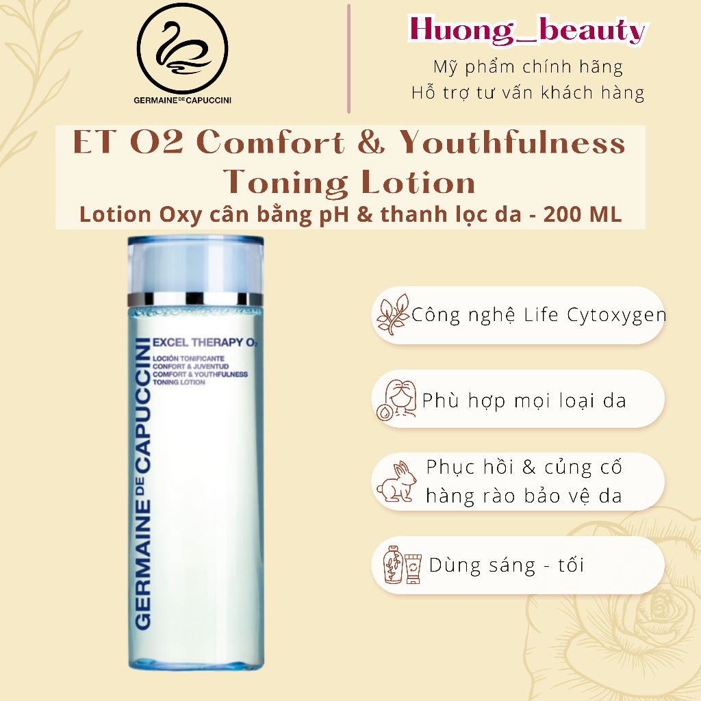 GM - 590197 Exel Therapy O2 Comfort &Youth Toning Lotion 200ml - Nước cân bằng da