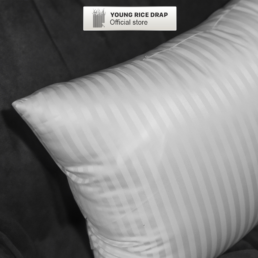 Gối bông hơi nằm ngủ cao cấp YOUNGRICE Ruột gối gòn hơi nằm chống mỏi vai gáy kích thước 50x70 chuẩn khách sạn 5 sao