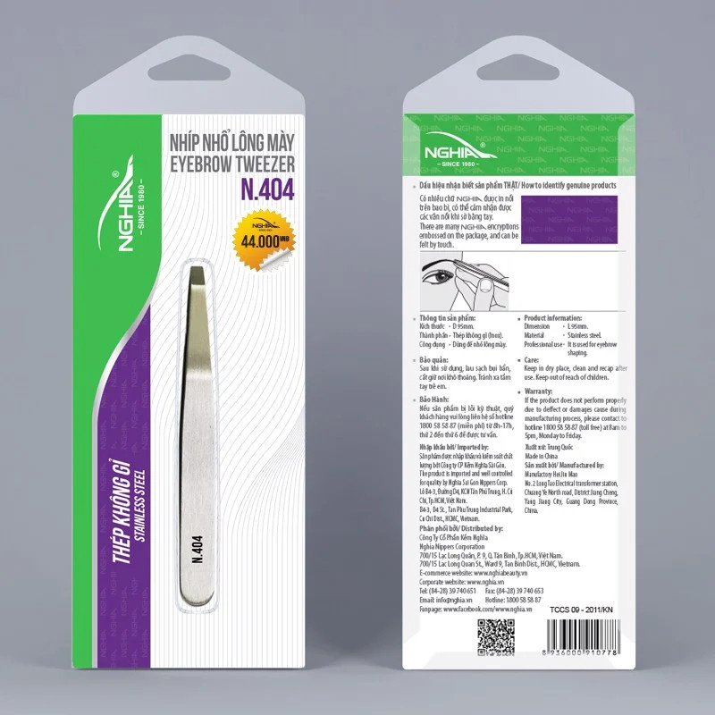 Nhíp tỉa mày N404 chính hãng