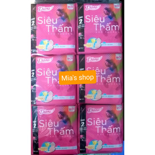 Tặng mc than hoạt tính-combo 6 gói diana siêu thấm siêu mỏng cánh 23cm