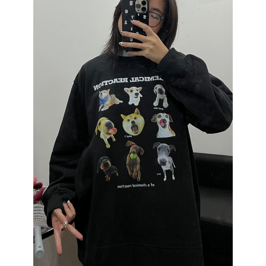 ÁO SWEATER ĐEN NỈ BÔNG LUMIHOUSE C100