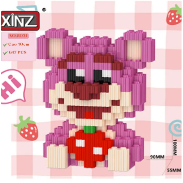 MÔ HÌNH LẮP RÁP 3D NHÂN VẬT HOẠT HÌNH ĐÁNG YÊU BỌT BIỂN, GẤU DÂU, STITCH, THỎ TÍM