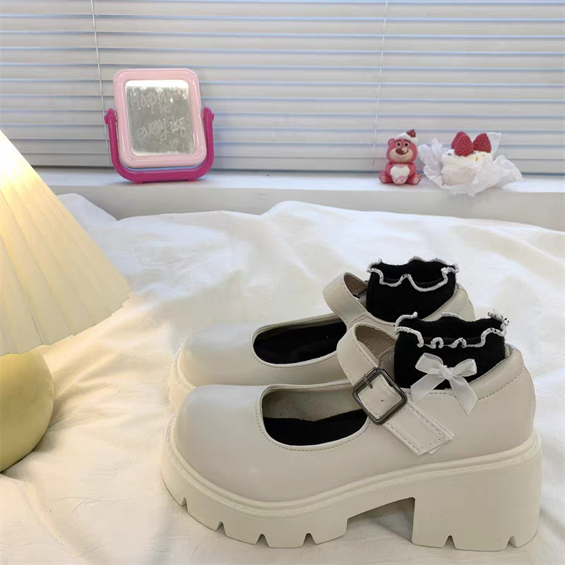 Giày LOLITA Nữ Da Bóng, Da Lì ulzzang phong cách Hàn quốc mary quai cài đế cao cá tính năng động mới hot