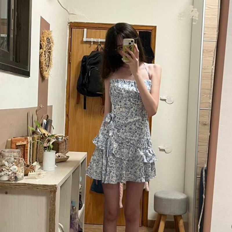 Đầm Hoa Cột Dây