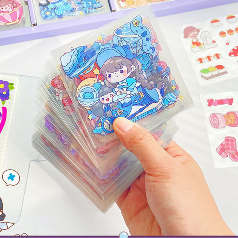 🌈SET 20 Sticker trong suốt trang trí dễ thương cute chống thấm nước 🥰🥰🥰