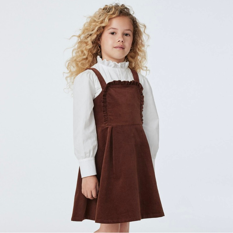 Váy mùa thu đông bé gái Janie and Jack vải nhung mềm mại