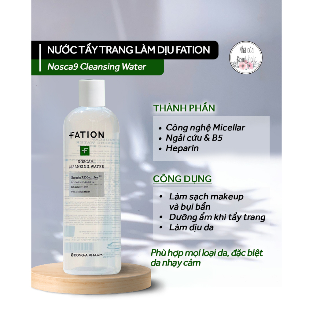 Nước tẩy trang FATION NOSCAR9 CLEANSING WATER
