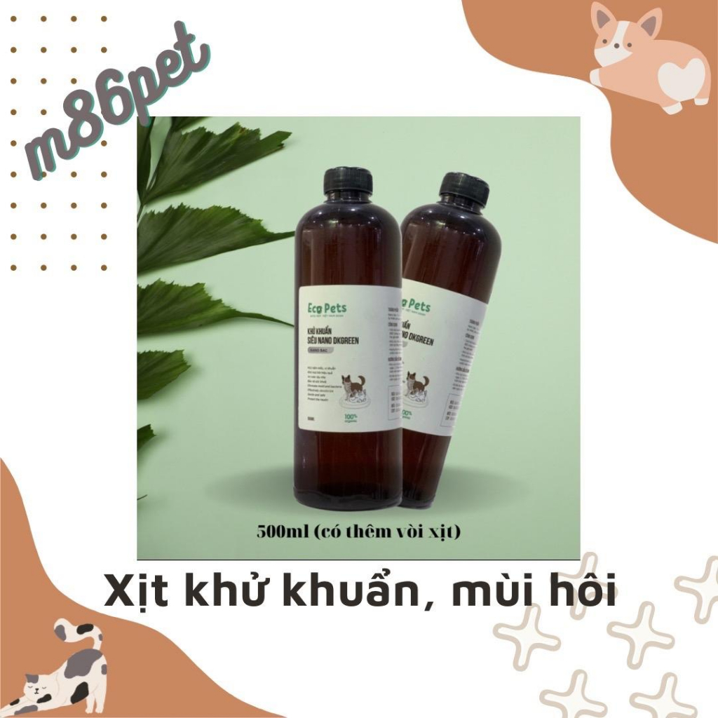 Xịt khử mùi hôi chó mèo, Xịt khử khuẩn cho chó mèo ecopets