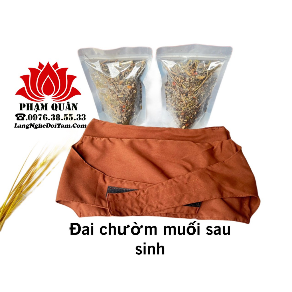 Đai quấn muối thảo dược chườm bụng sau sinh cho phụ nữ ( vải đẹp)