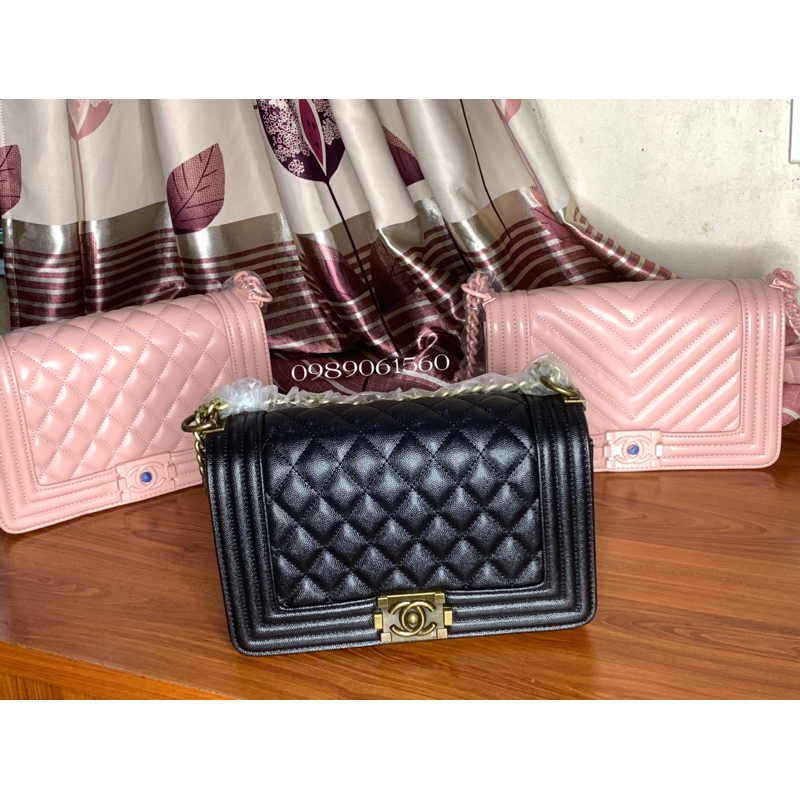 Túi Xách Nữ Ch Boy Da Hạt Tang Đồng Size 25 Đeo Chéo, Đeo Vai Sang Chảnh Hot Hit