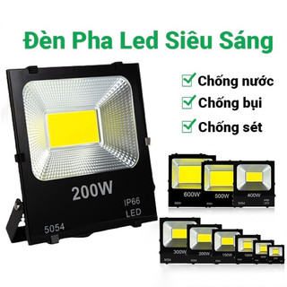 Đèn led pha ngoài trời cao cấp cob 5054 ip65 50w 100w 200w chip philip đèn chiếu sáng bảng hiệu.. ánh sáng trắng/ vàng