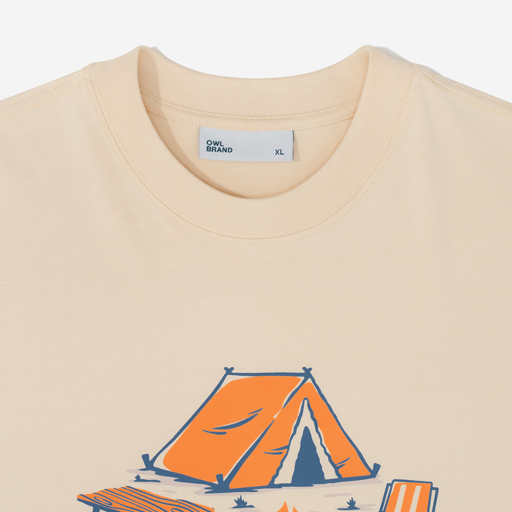 Áo thun nam Owlbrand Camping/ Tan