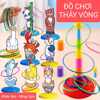 Trò chơi thảy vòng - bộ trò chơi ném vòng cho bé giải trí, luyện tinh mắt