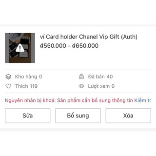 [chính hãng] ví card holder chane* vip gift